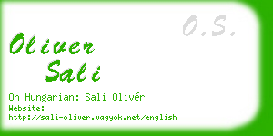 oliver sali business card